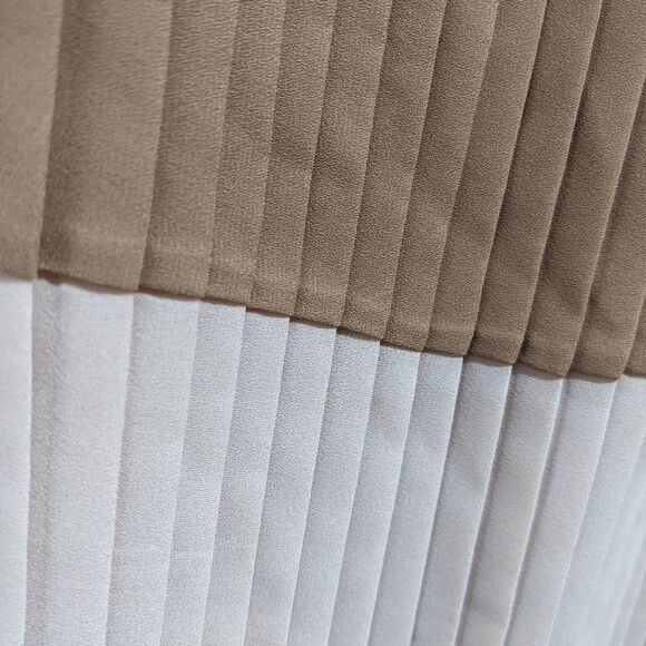 Italian two tone maxi pleated skirt size 38 Small @K - Picture 6 of 11